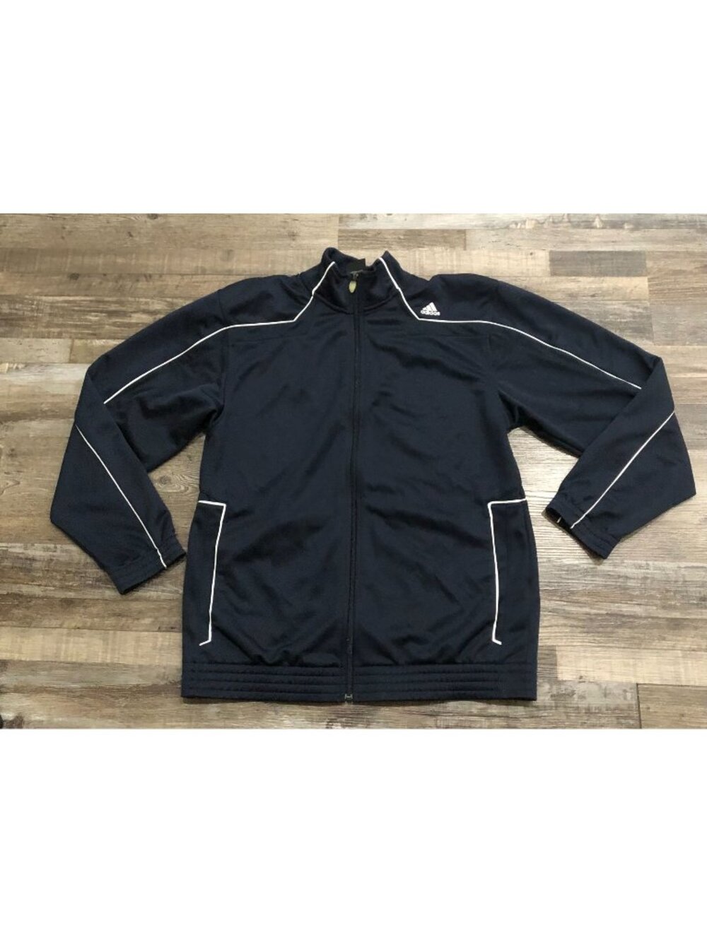 Adidas Clima365 Mens Medium Navy Blue Full Zip Basketball Track Jacket